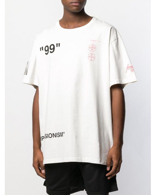 Off White c o Virgil Abloh Impressionism Print T Shirt in White