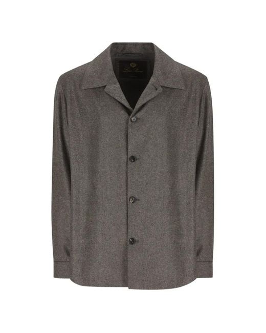 Loro Piana Gray Button-Up Shirt for men