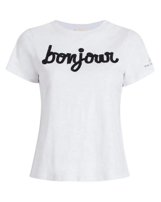 T-Shirt À Imprimé Bonjour Cinq À Sept en coloris White