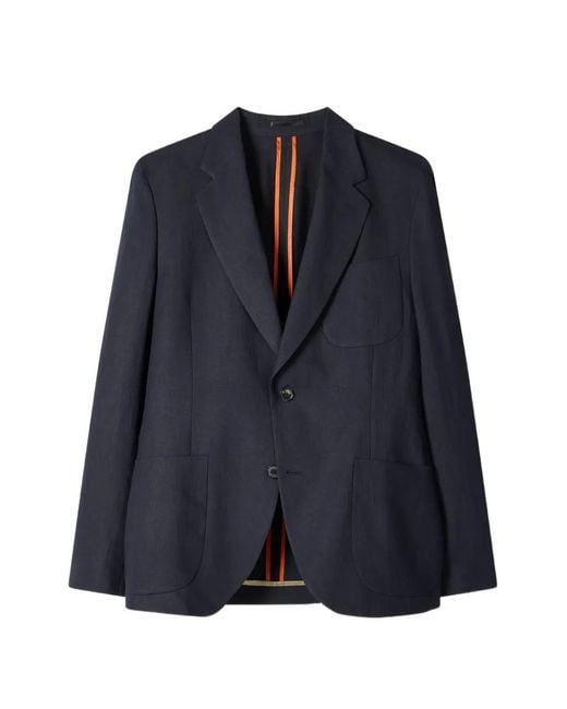 Paul Smith Blue Flap Pocket Blazer for men