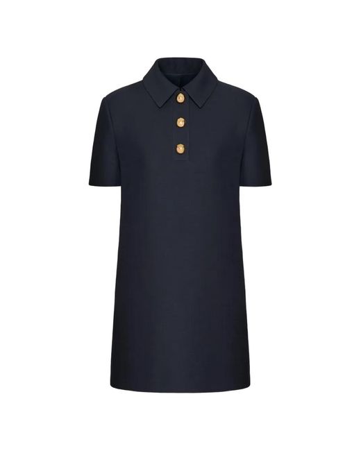 Valentino Garavani Blue Crepe Couture Mini Dress