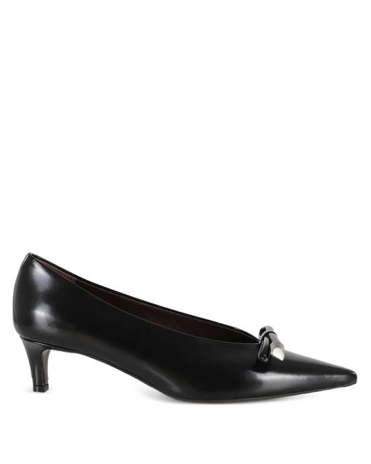 Roberto Festa Black 50Mm Orla Bow-Detail Heeled Pumps
