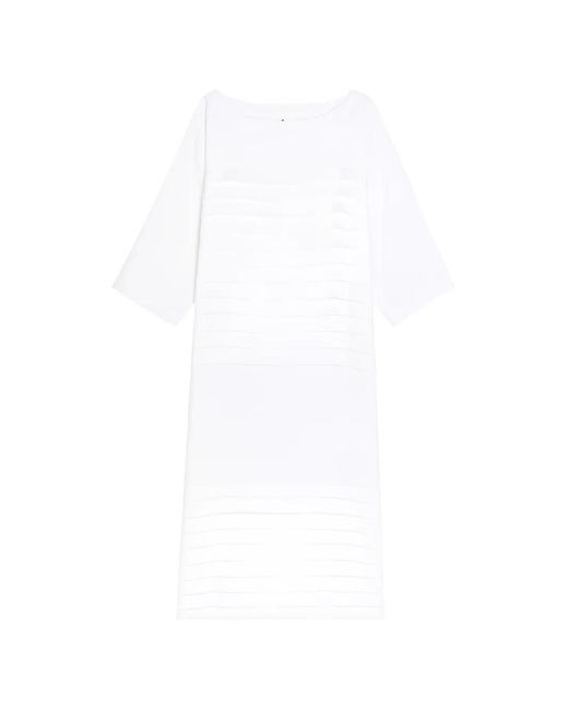 Les Vacances d'Irina White Pleated Midi Dress