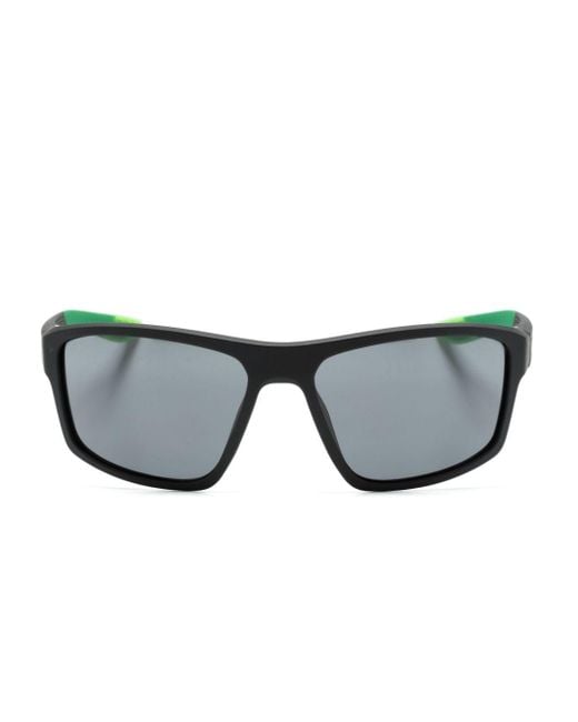 Nike Gray Brazen Fury Rectangle-frame Sunglasses