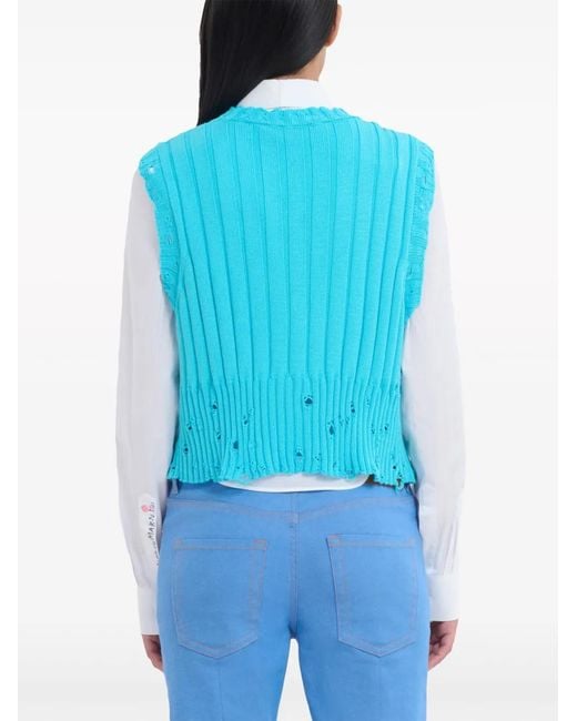 Chaleco Con Logo Bordado Marni de color Blue