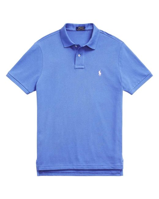 Polo Ralph Lauren Blue Cotton Polo Shirt With Embroidered Logo for men