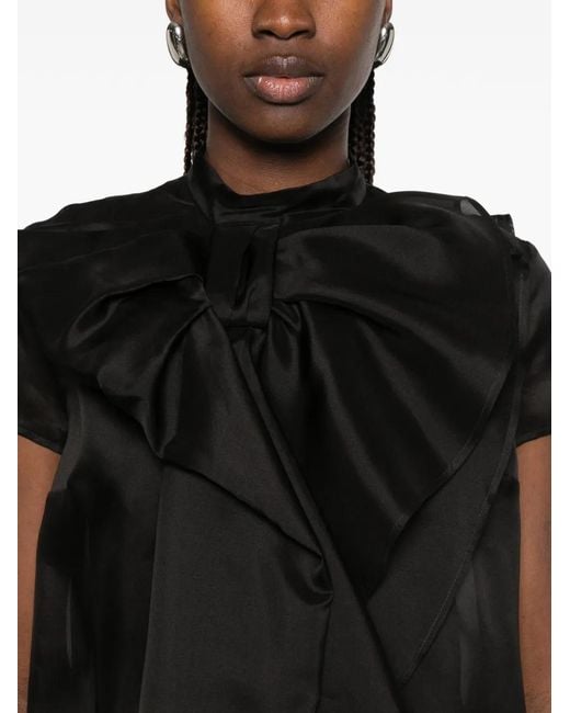 Viktor & Rolf Black Bow-Detail Mini Dress