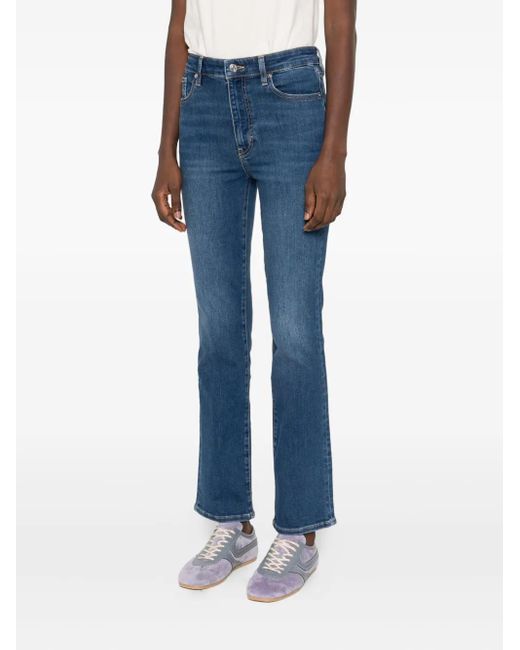 FRAME Blue Whiskering-Effect Jeans
