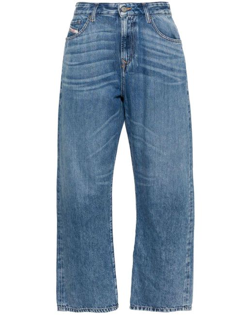 DIESEL 1999 D-Reggy Mid Waist Straight Jeans in het Blue