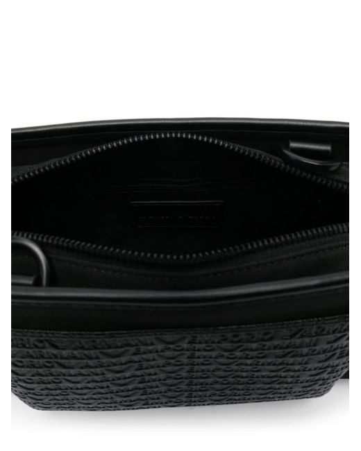 Emporio Armani Schoudertas Met Logo relief in het Zwart voor heren Lyst NL