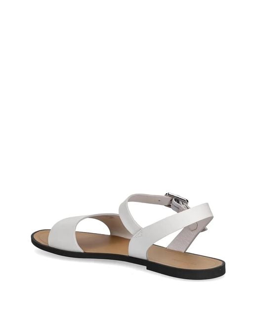 Vagabond White Tia 2.0Buckle Strap Sandals