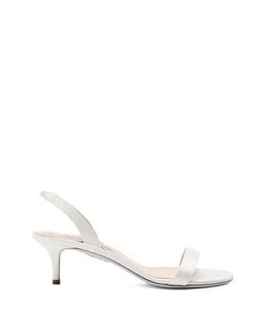 Aquazzura White Slingback Strap Sandals