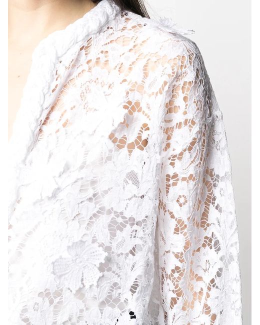 Valentino Garavani White Floral Lace Cardigan