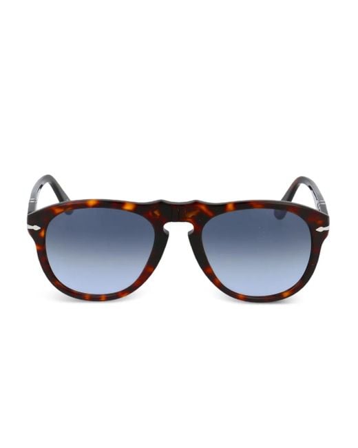 Persol トータスシェル ラウンドサングラス Blue