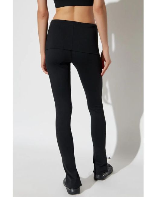 Adidas By Stella McCartney Black Logo-Print High-Waisted Leggings