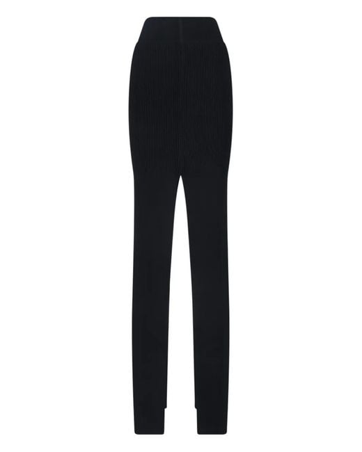 Rick Owens Black Wool Midi Skirt