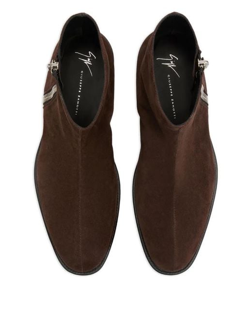 Giuseppe Zanotti Brown Cassian Ankle Boots for men