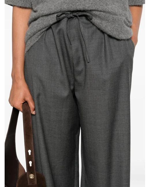 Loulou de Saison Gray Drawstring Wool Trousers