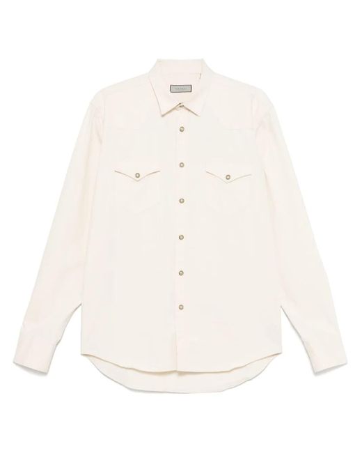 メンズ Canali コットン シャツ White