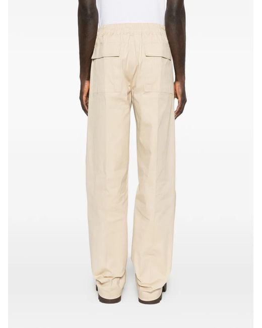 Rick Owens White Drawstring Waist Pants With Multiple Pockets Size 48 for men