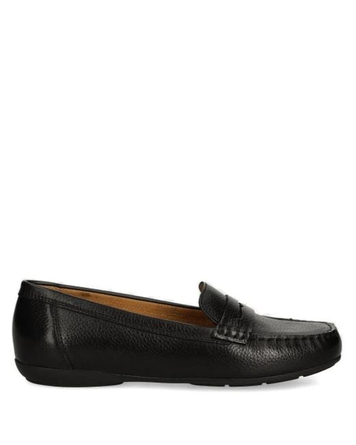 Geox レザー ペニーローファー Black