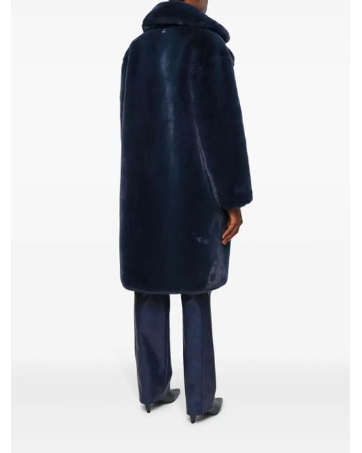 Pelliccia Sintetica Steffi Con Bavero Ampio di Apparis in Blue
