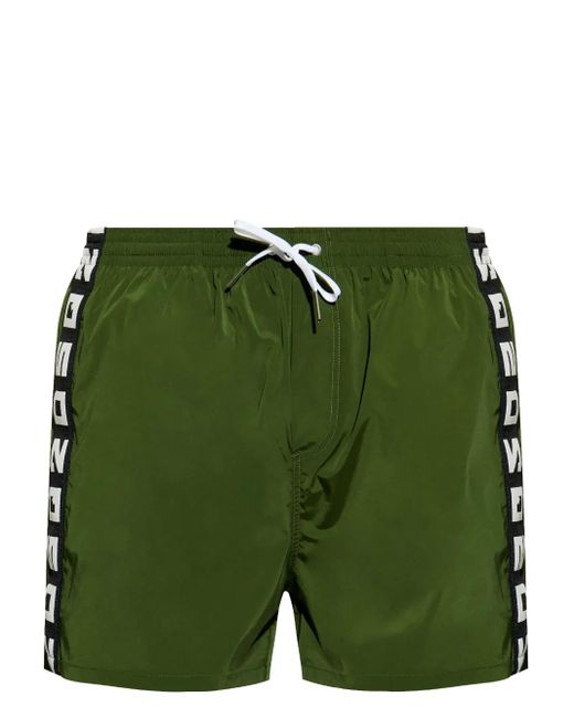 DSquared² Green Dsq2 Swim Shorts for men
