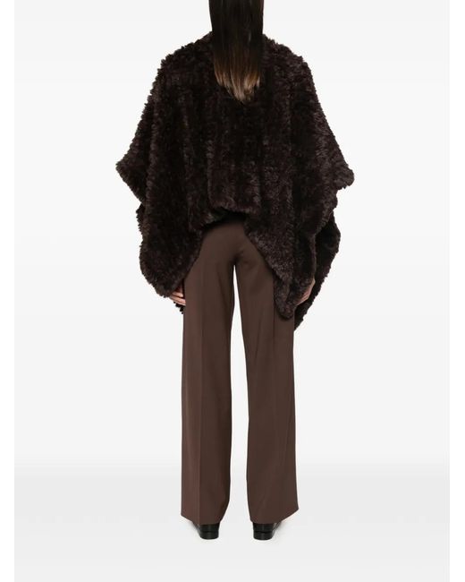 Pinko Black Faux-Fur Cape