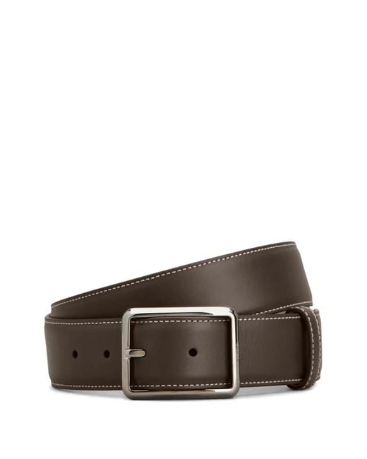 Tod's Brown Square Buckle Basic Belt for men