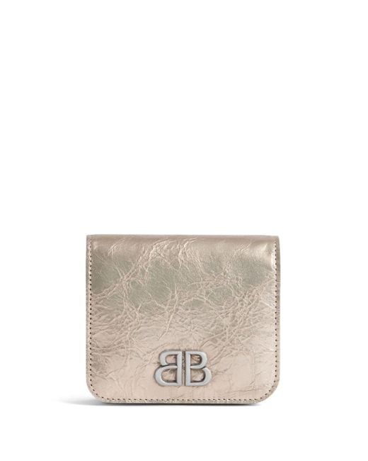 Balenciaga White Monaco Flap Leather Cardholder