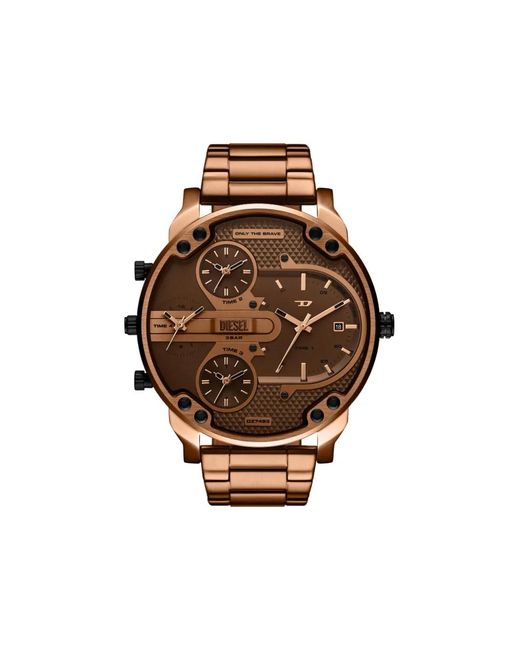 DIESEL Brown Mr. Daddy Slim 54Mm Watch for men