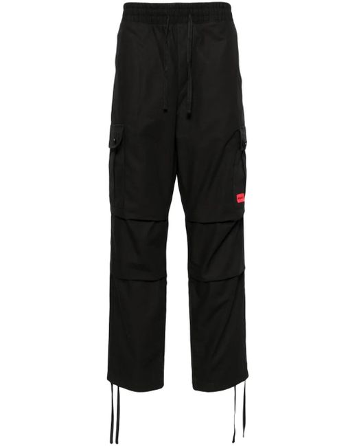 Pantalones cargo con aplique del logo HUGO de hombre de color Black
