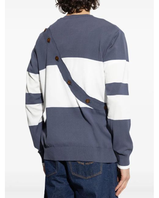 メンズ Vivienne Westwood カラーブロック カーディガン Blue