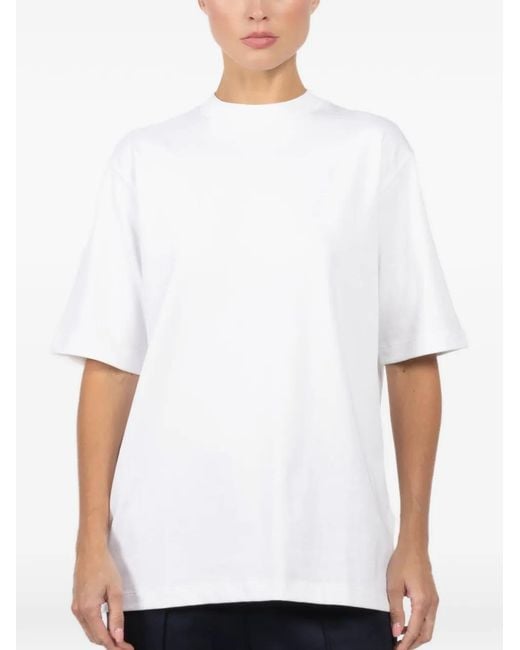 Tibi White T-Shirt À Manches Courtes