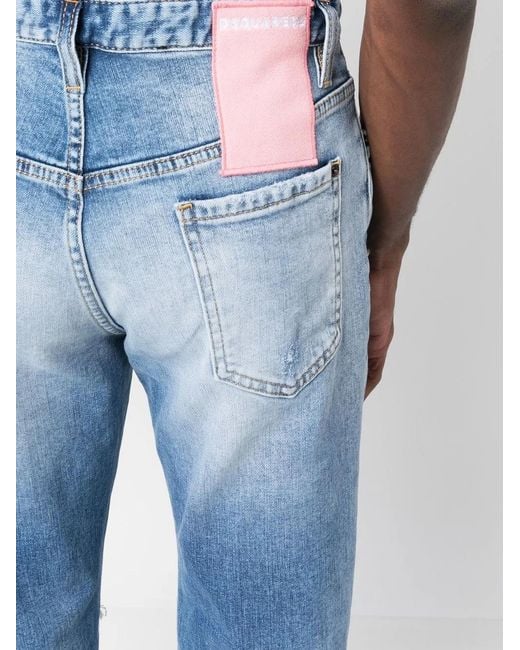 DSquared² Straight Jeans in het Blue voor heren