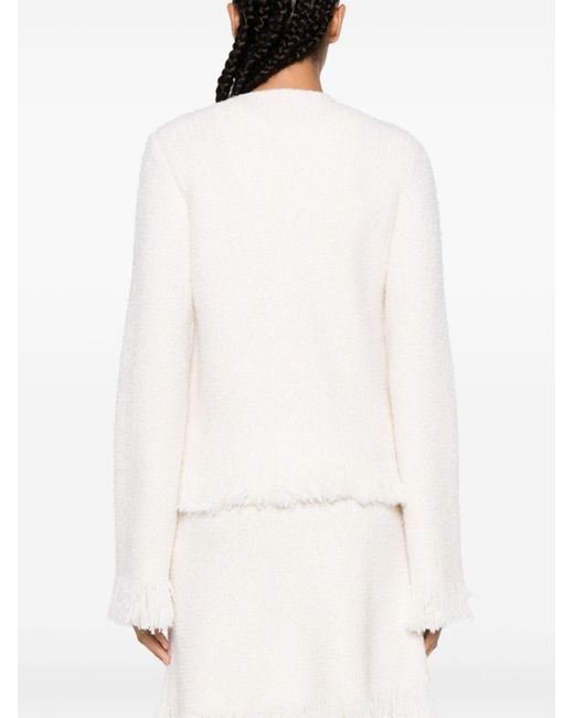 Chaqueta de lana, seda y cachemir Chloé de color White
