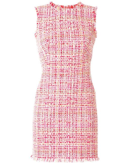 Alexander McQueen Pink Tweed Mini Dress