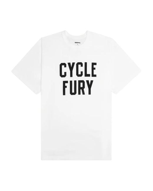 メンズ Neighborhood Nh5 Cycle Fury Tシャツ White