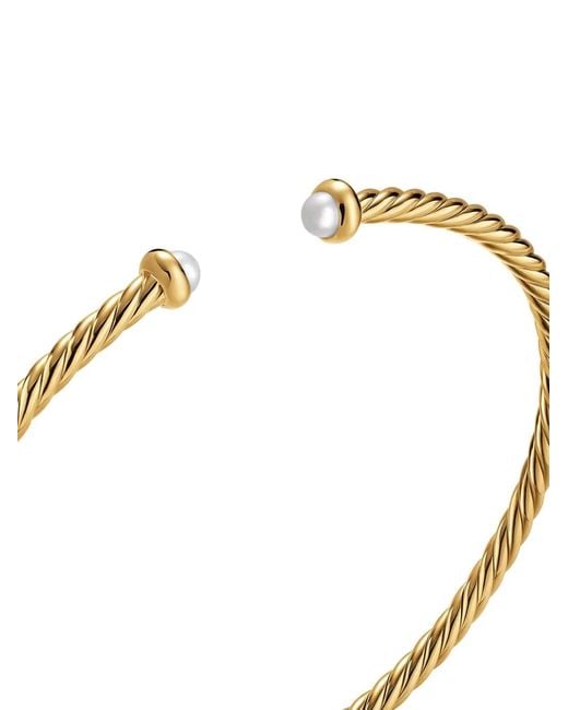 David Yurman White Micro Cablespira Flex Bracelet