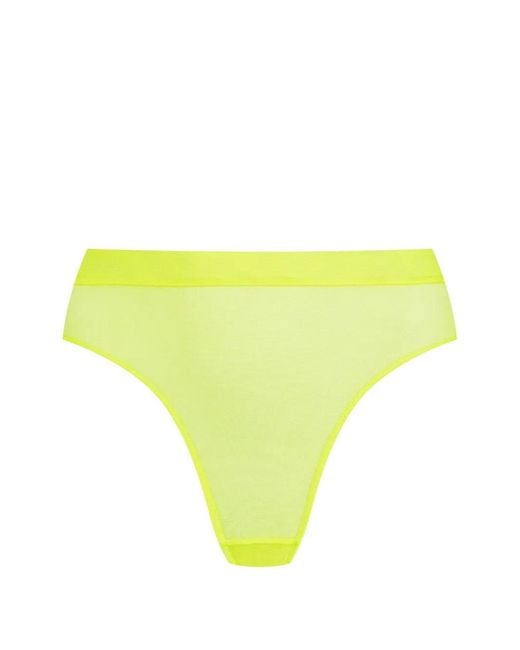 Maison Close Yellow Corps À Corps Neon High-Waisted Thong
