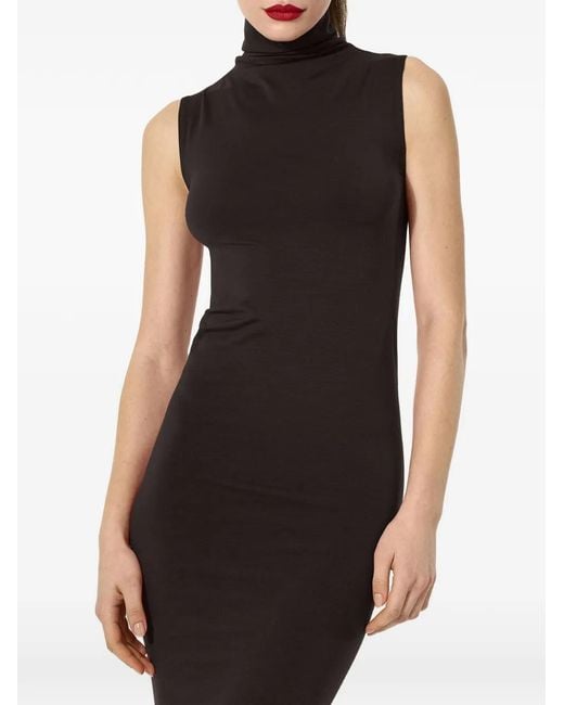 Wolford Brown Seamless Sleeveless Midi Dress
