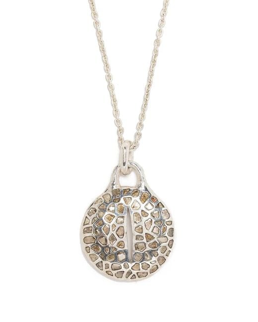 Parts Of 4 White Disk Diamond Necklace