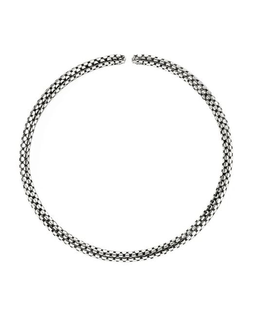 John Hardy Metallic Sterling Dot Collar Necklace