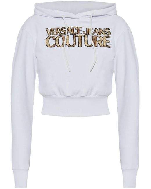 Versace Jeans Couture White Cotton Hoodie