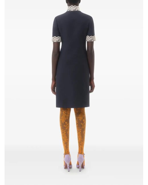 Valentino Garavani Blue Crepe Couture Midi Dress