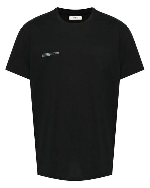 PANGAIA Black Logo-Print Organic-Cotton T-Shirt for men