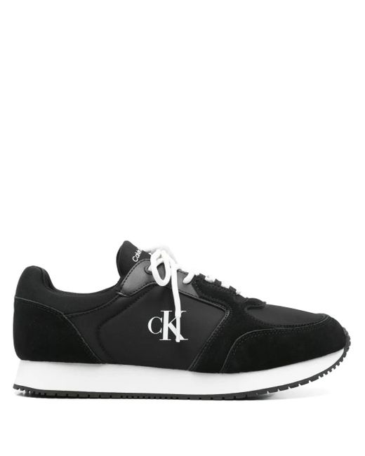 Calvin Klein Black Logo-Print Sneakers for men