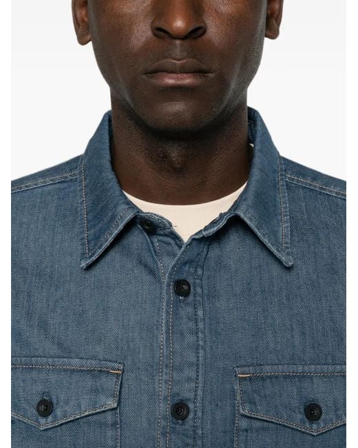 A.P.C. Blue Denim Shirt for men
