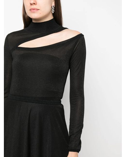 Patrizia Pepe Flared Jurk in het Black