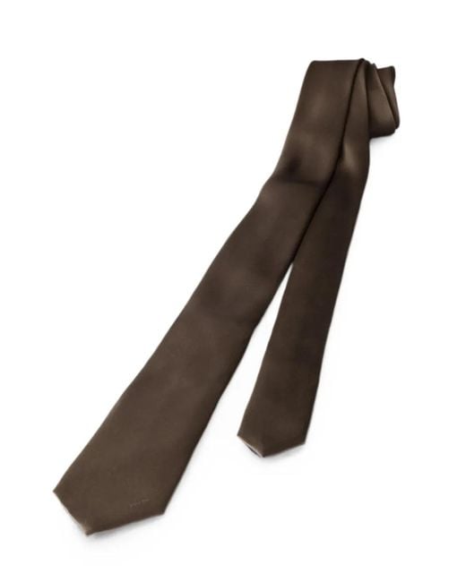 Prada White Silk Tie for men